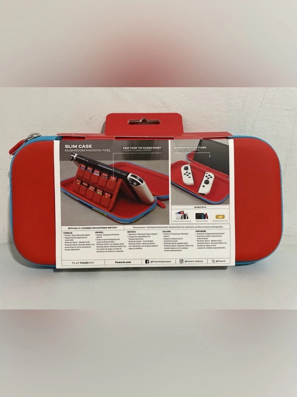 Power Slim Case For Nintendo Switch Mushroom Kingdom Reel